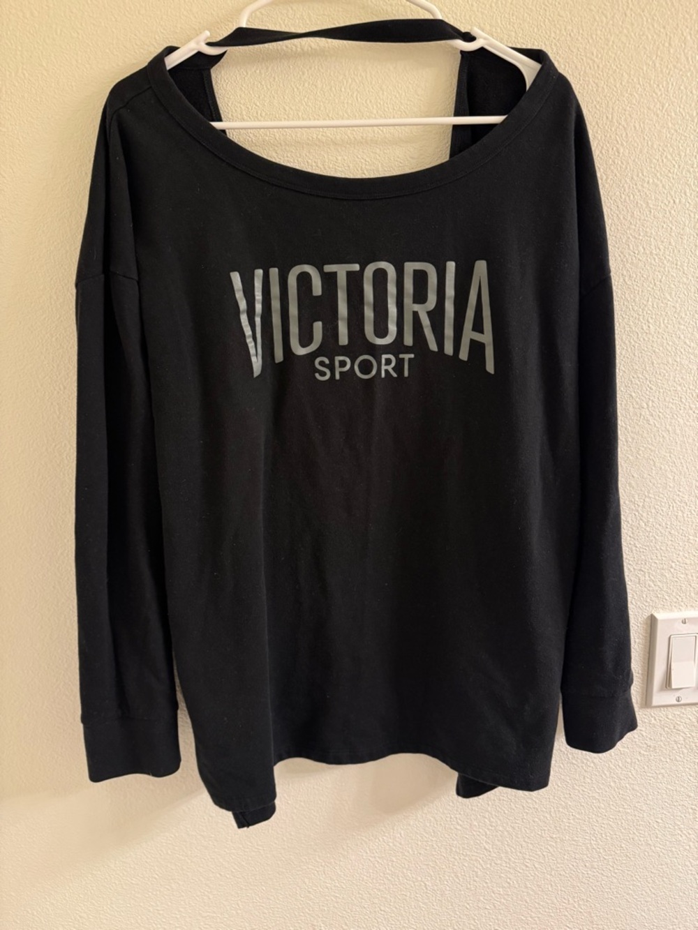 Victoria's Secret Black Victoria Sport Cowl Neck Sweatshirt